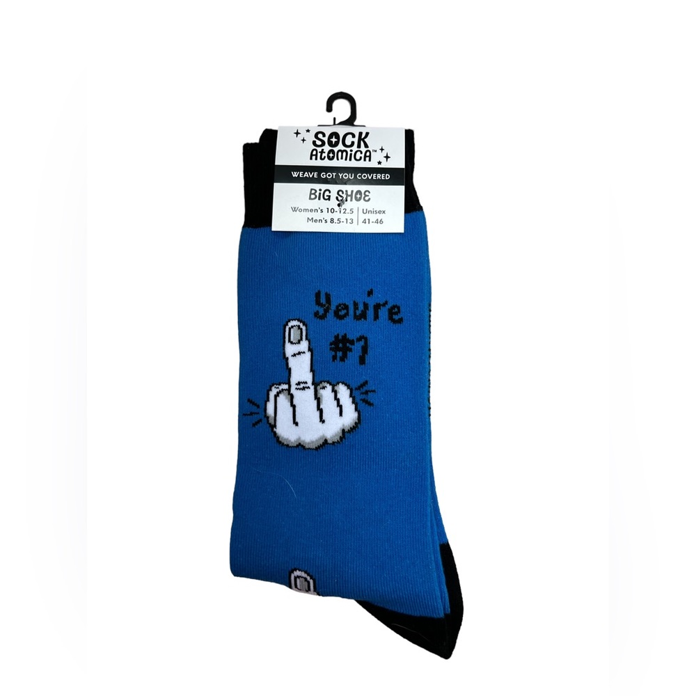 NWT Sock Atomica Blue & Black Socks Uinsex
